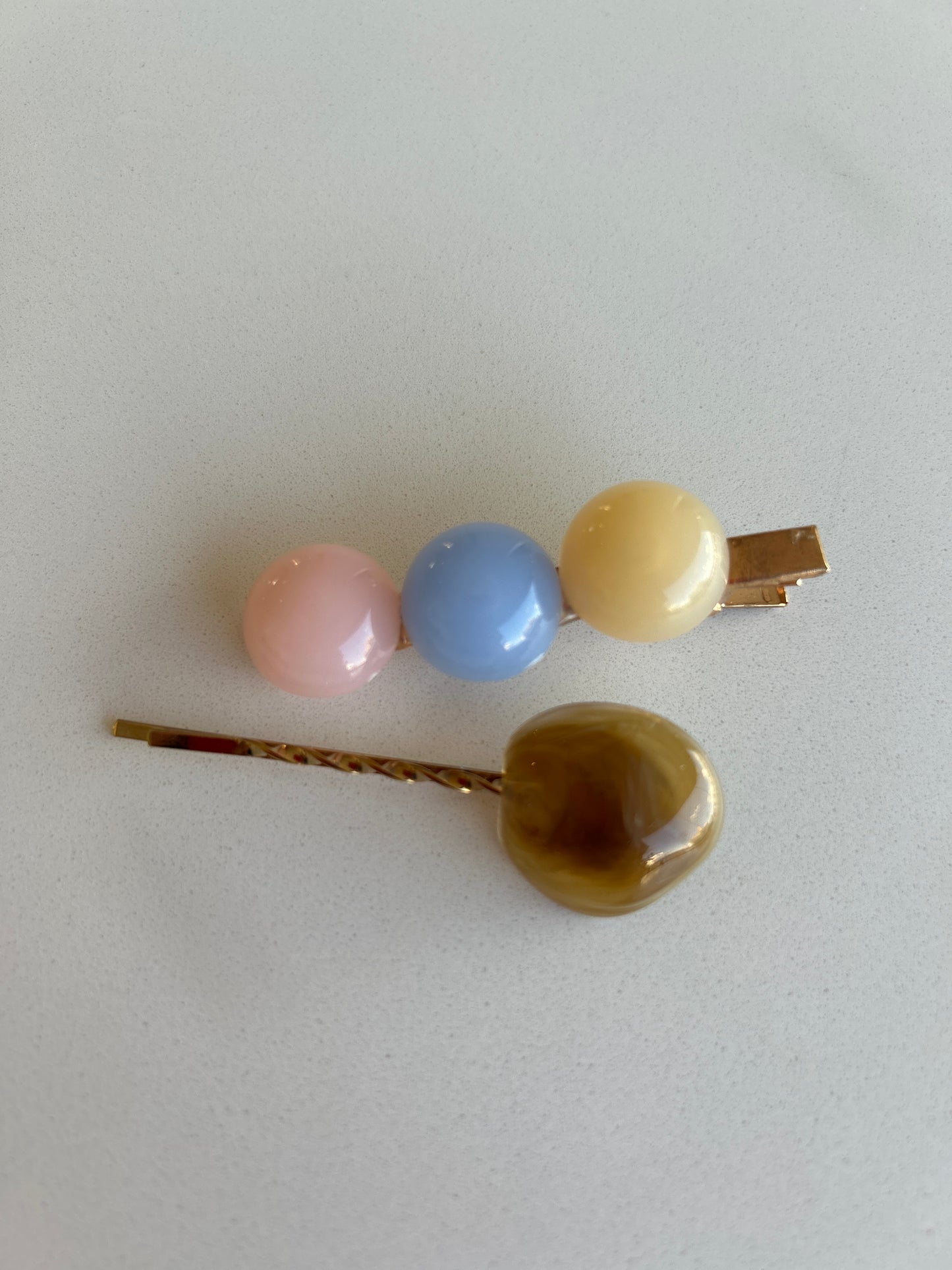 Hair Clip Trio Pedras e Grampo Pedra