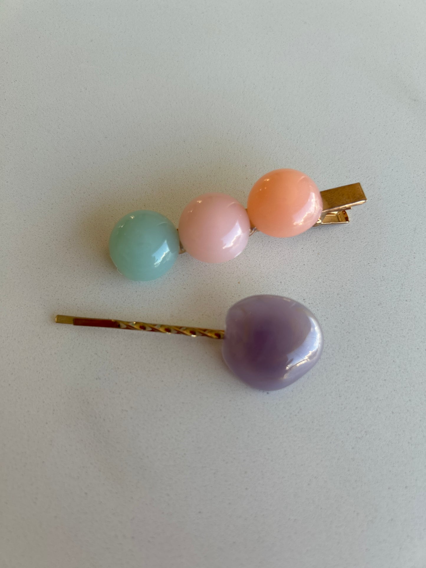 Hair Clip Trio Pedras e Grampo Pedra
